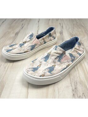 Disney x TOMS Youth Y4 Pink Aurora Sleeping Beauty Canvas Slip-On SNEAKERS Shoes